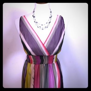 Full length multicolored dress NWT